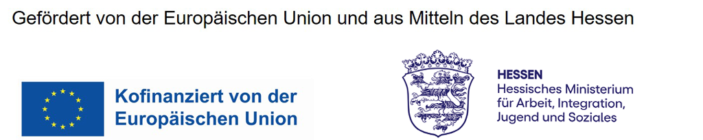 Logos Europäische Union und Hessisches Ministerium